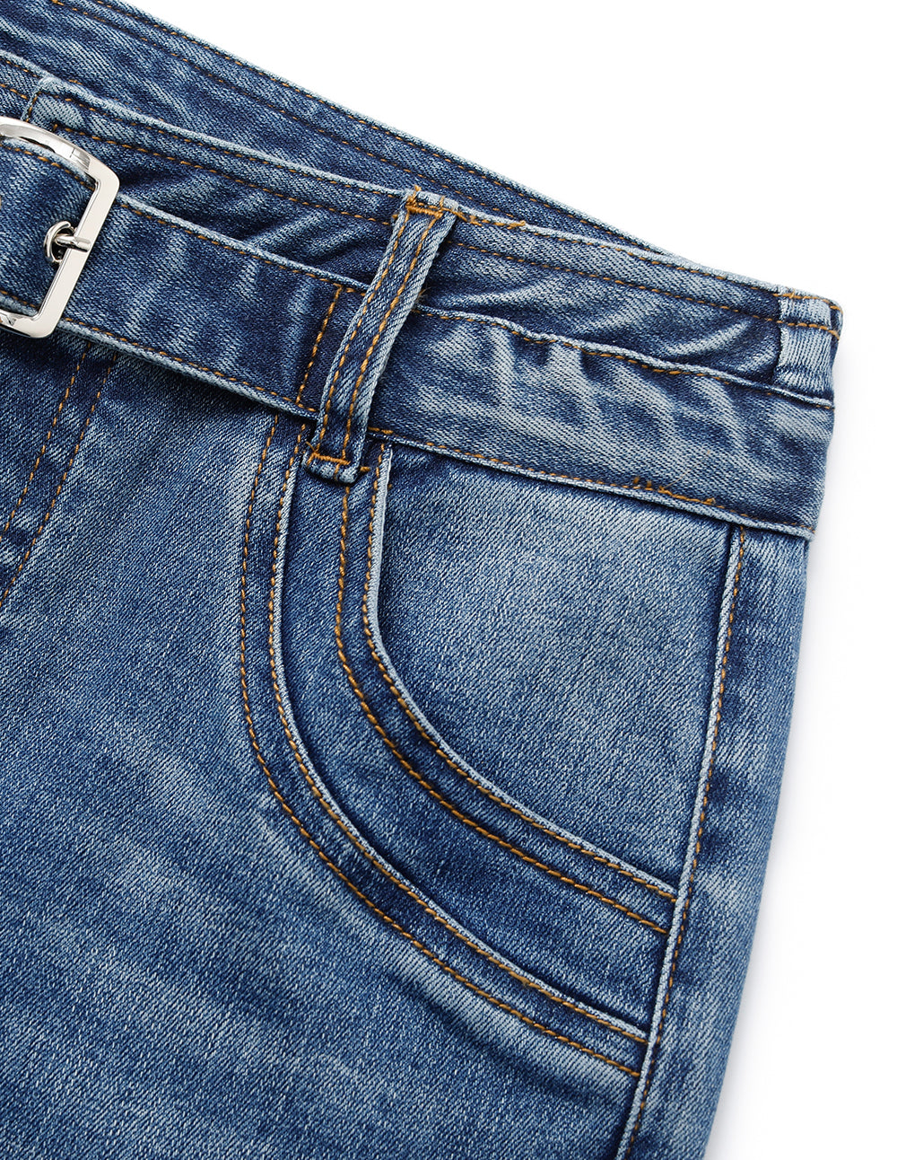 MARYLING Micro-Flare Washed Denim Jeans