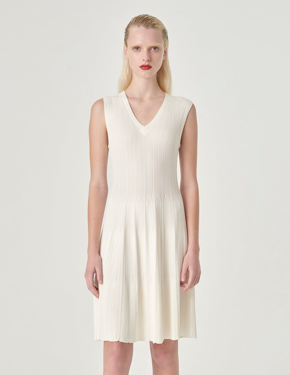 MARYLING V-Neck Sleeveless Knit Dress