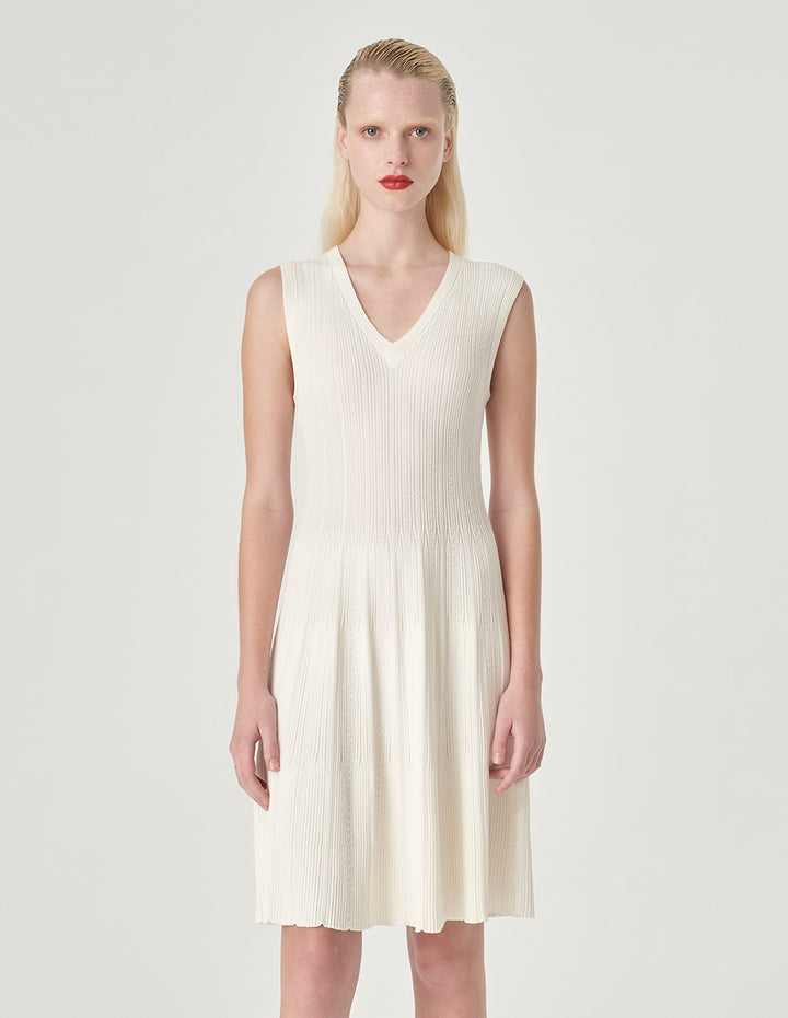 MARYLING V-Neck Sleeveless Knit Dress