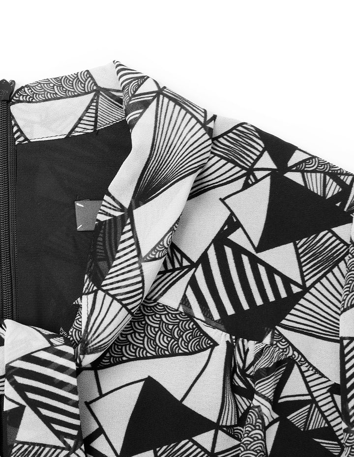 MARYLING V-Neck Bow Print Dress