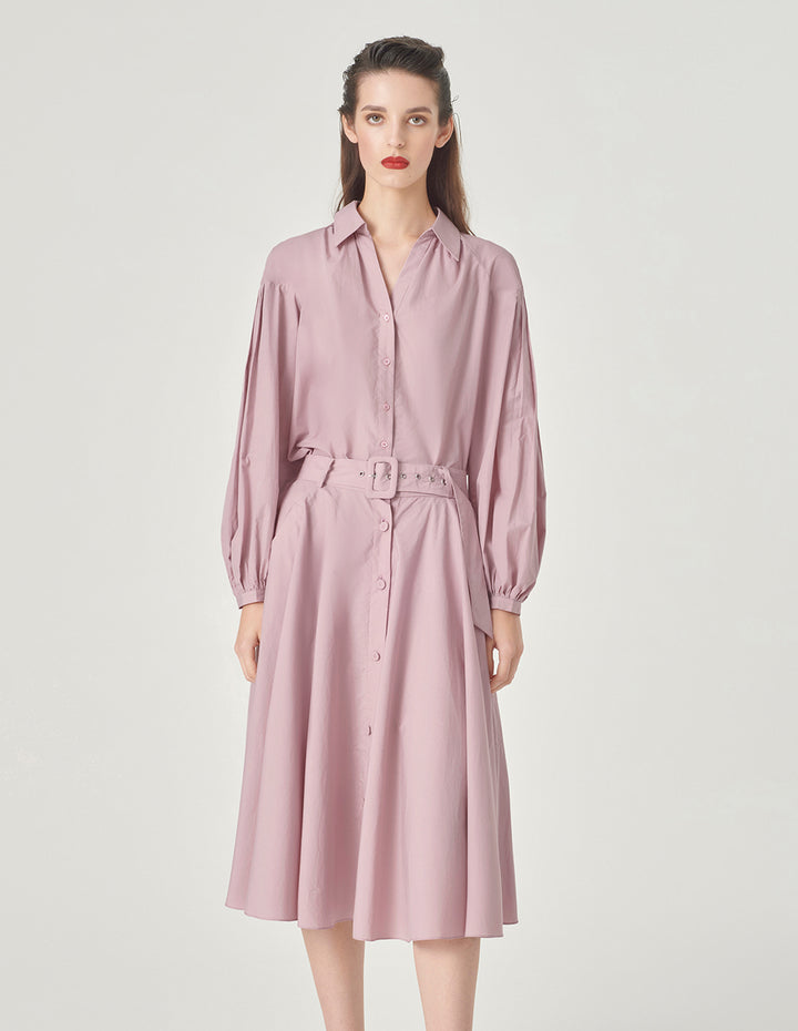 MARYLING Pink Umbrella-Shaped Large A-Hem Skirt