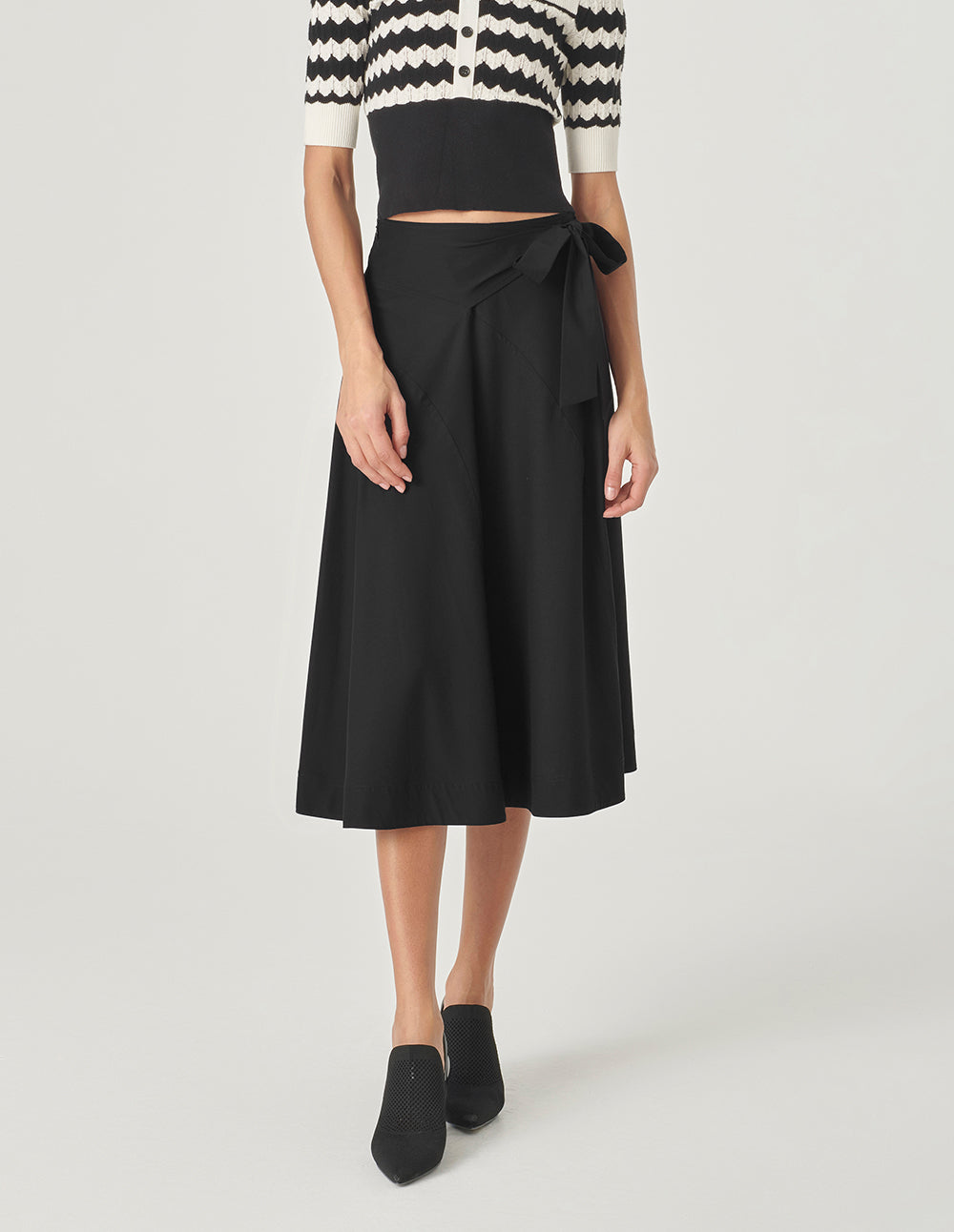 MARYLING Black A-Hem Skirt