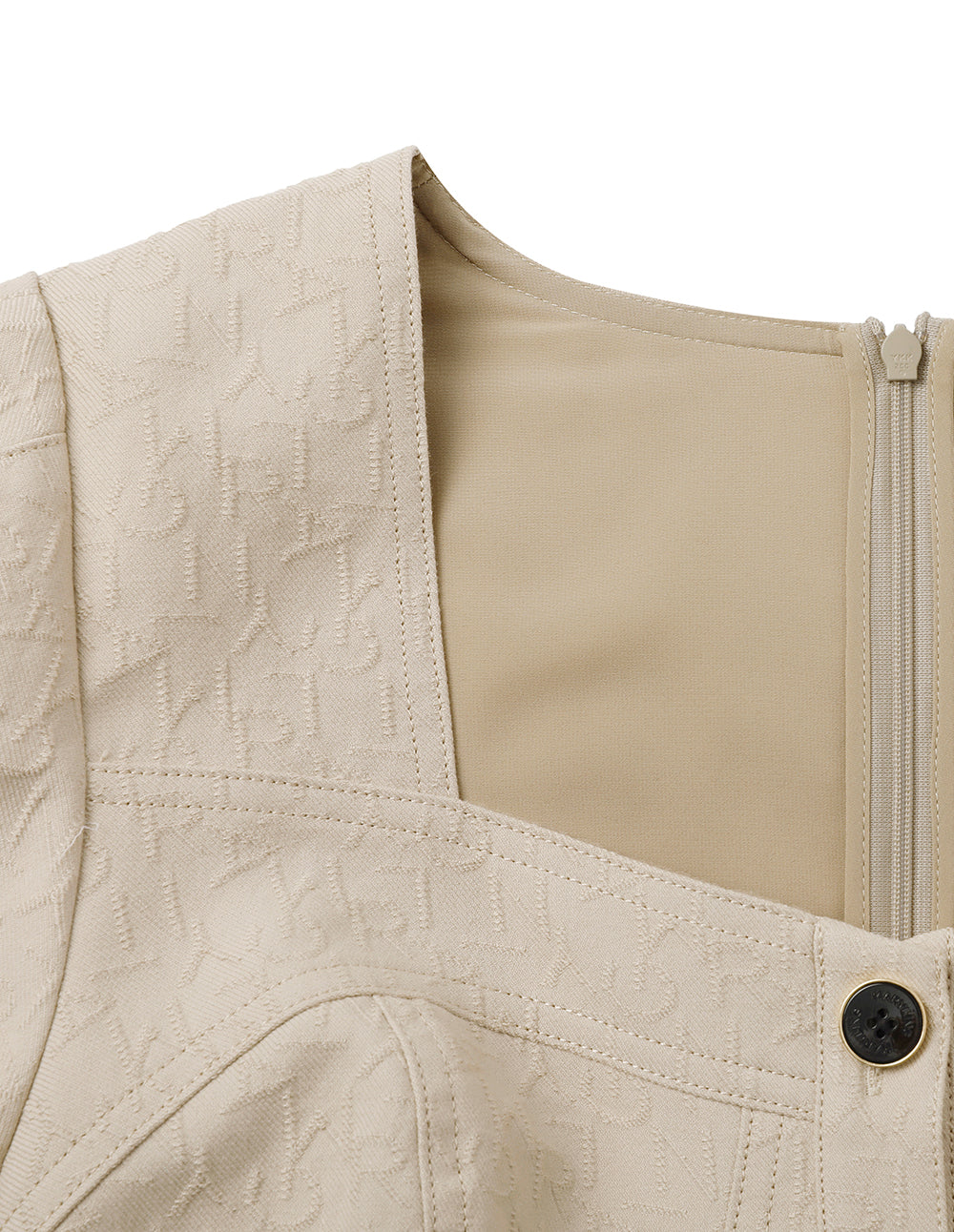 MARYLING Logo Jacquard Half Sleeve Dress