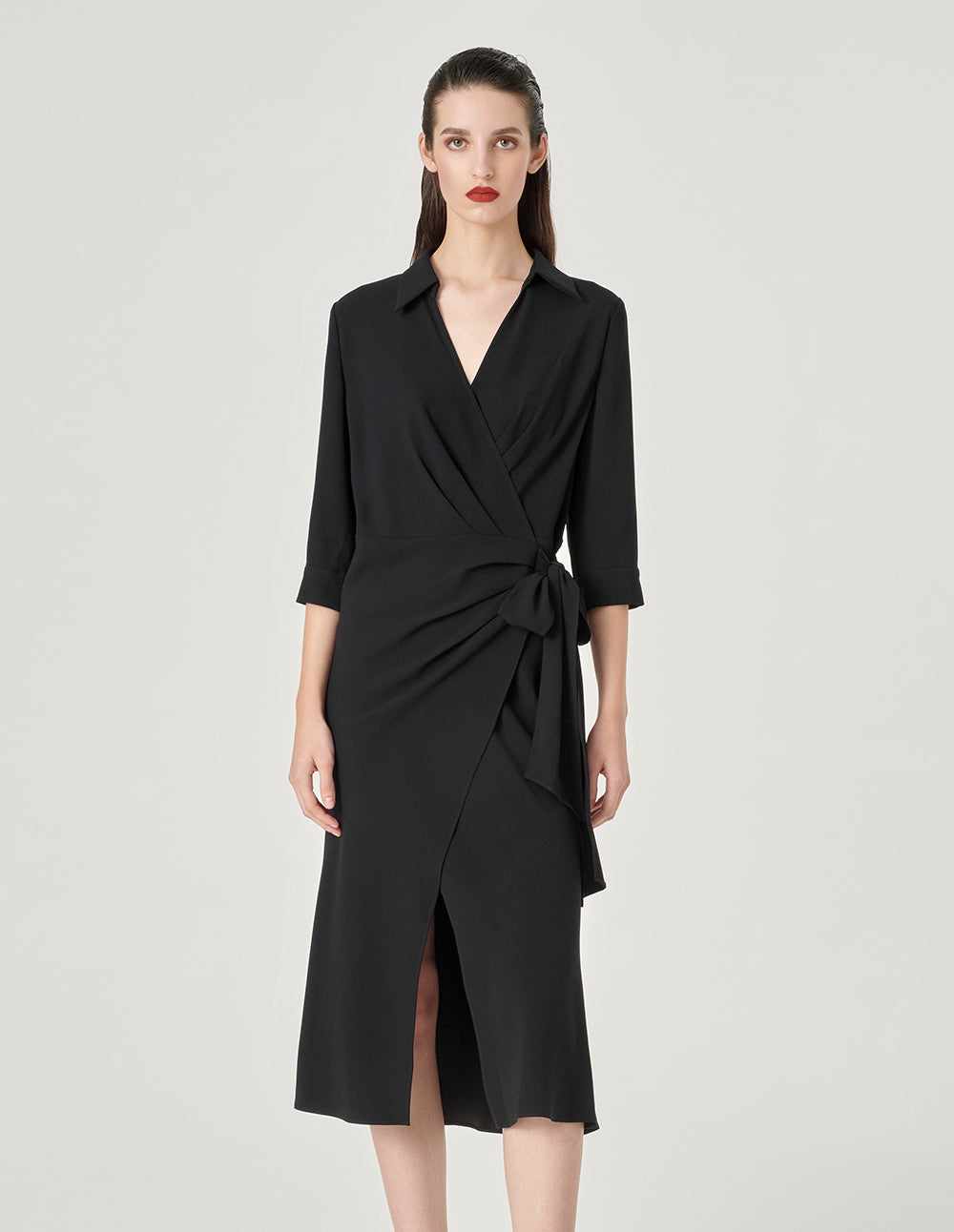 MARYLING Strappy Wrap Fishtail Dress