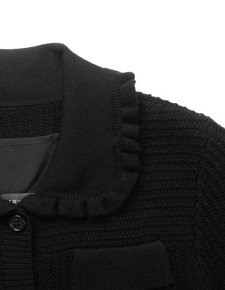 MARYLING Black Ruffled Large Skirt Dress