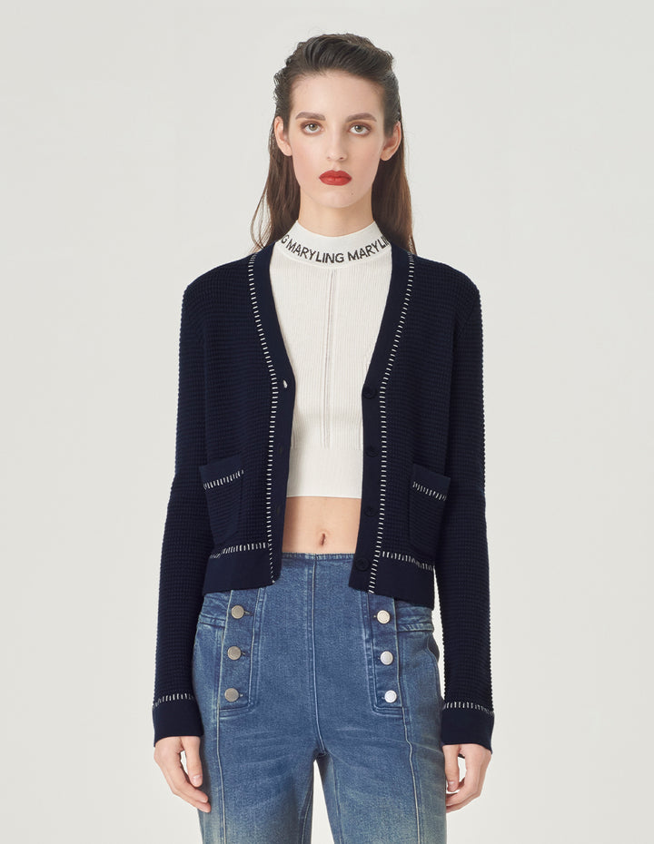 MARYLING V-Neck Knitted Cardigan