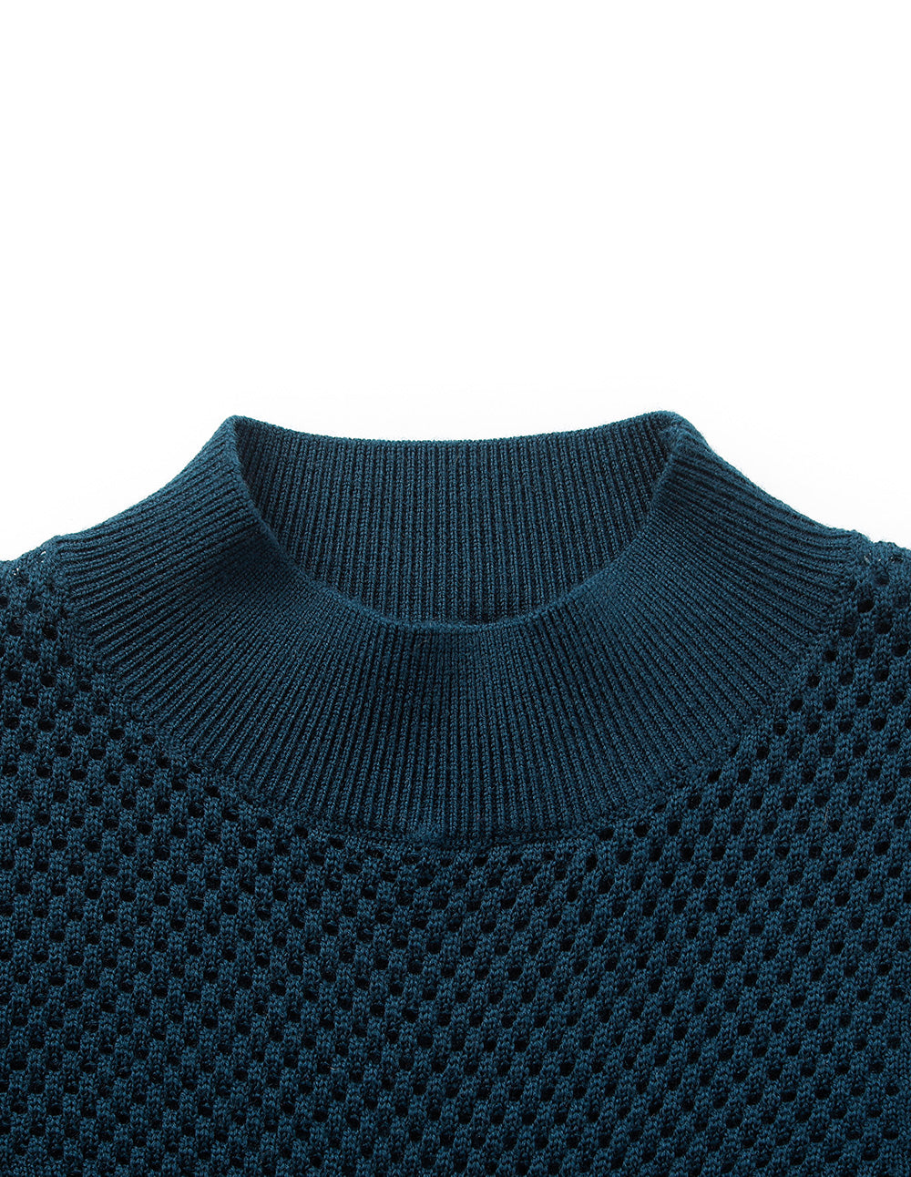 MARYLING Crew Collar Knitted Patchwork Printed Pleated Midi Dress