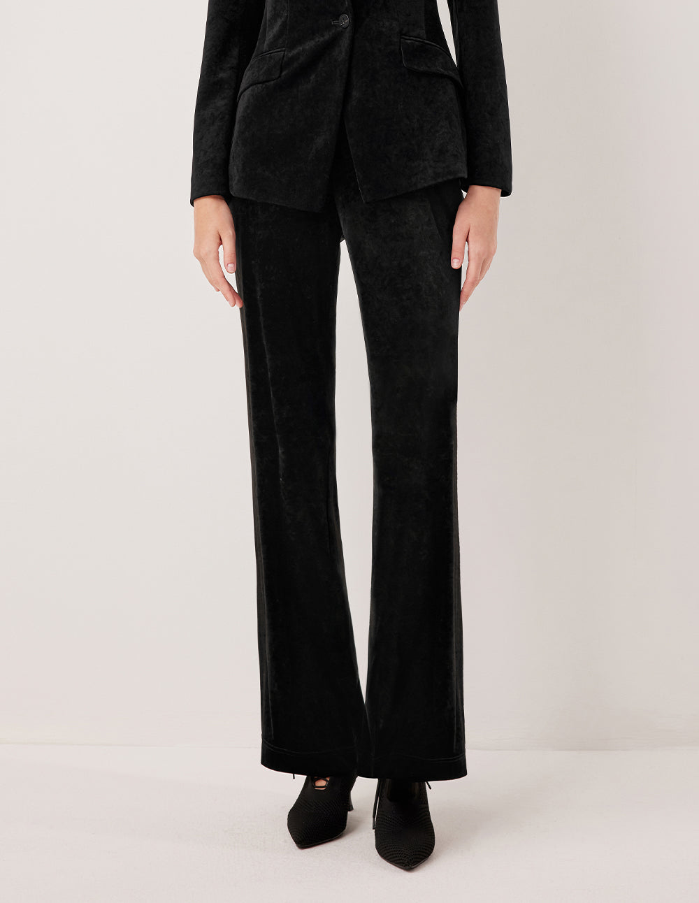 MARYLING Elastic High-Waisted Straight Slim-Fit Long Pants