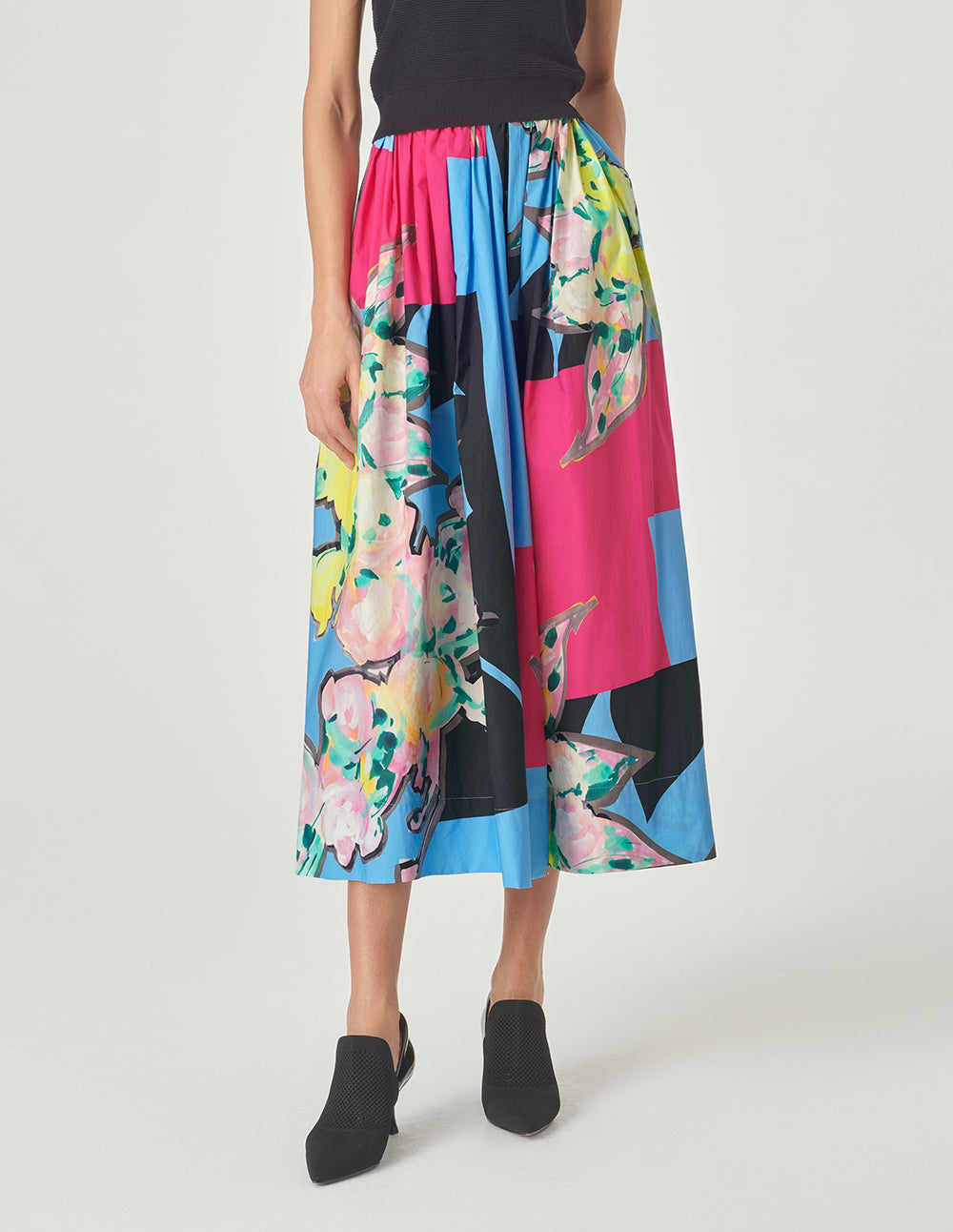 MARYLING Cotton Art Print Skirt