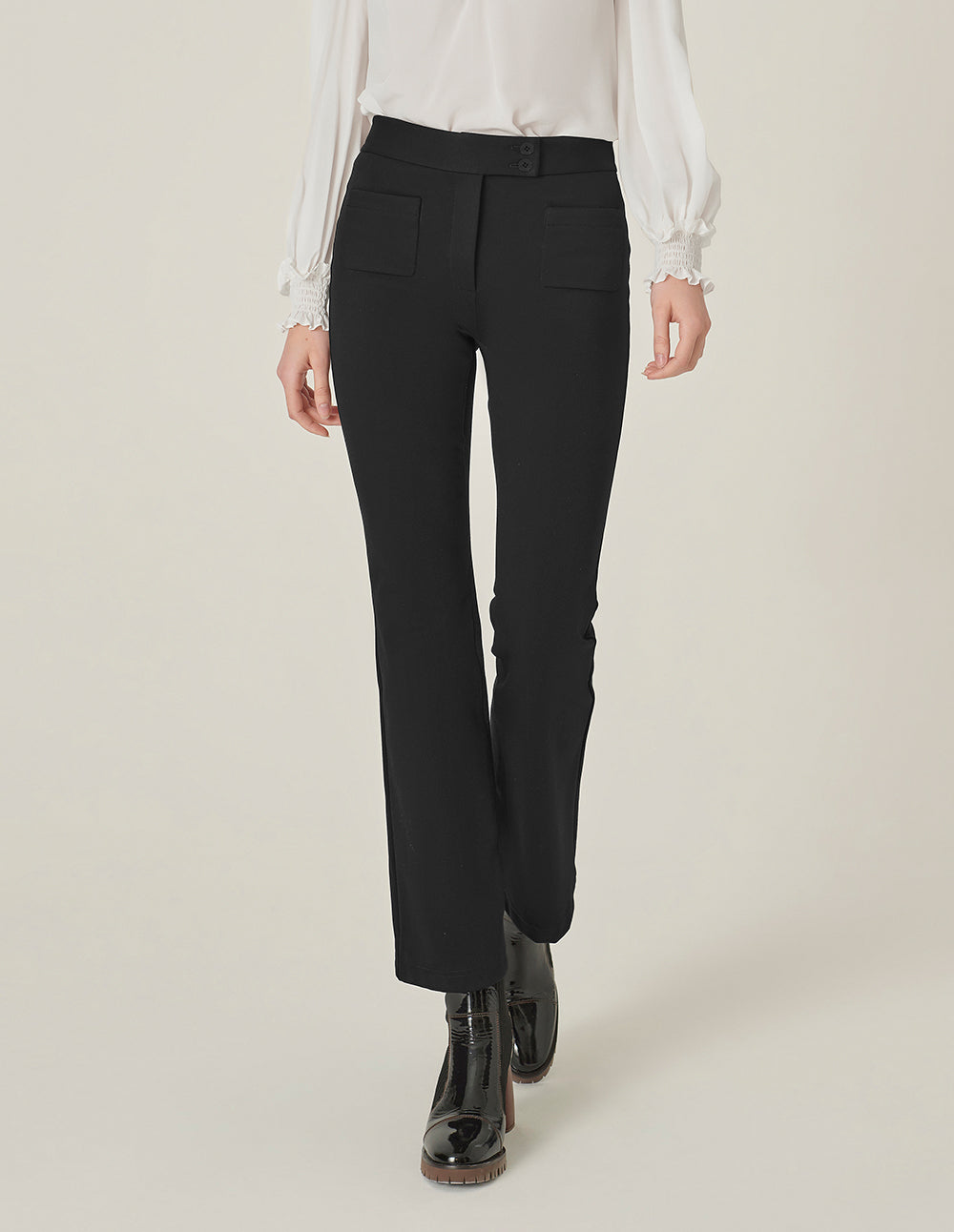 MARYLING Ankle-Length Flare Knitted Pants