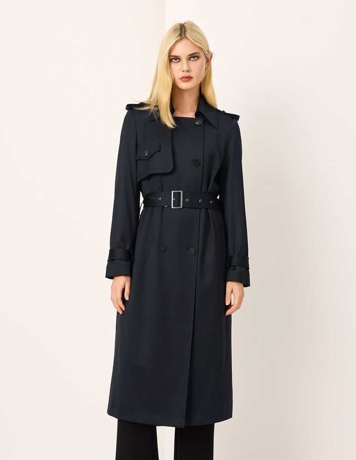 MARYLING Double-Breasted Trench Coat