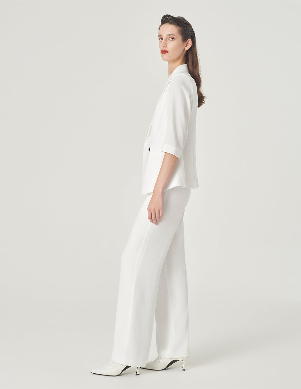 MARYLING White Classic Silhouette Blazer