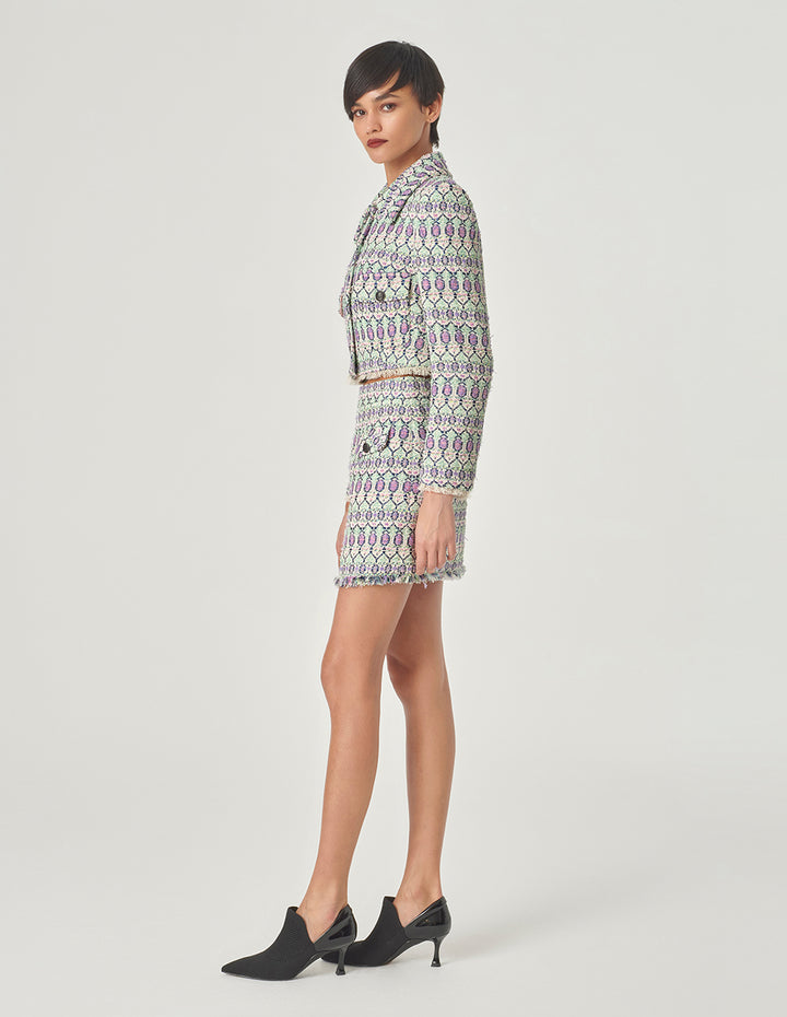 MARYLING Tweed Mini Skirt