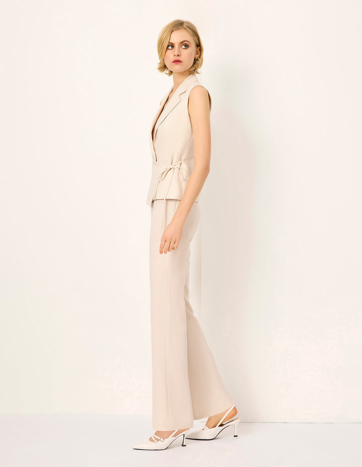 MARYLING Apricot High-Waist Straight Pants
