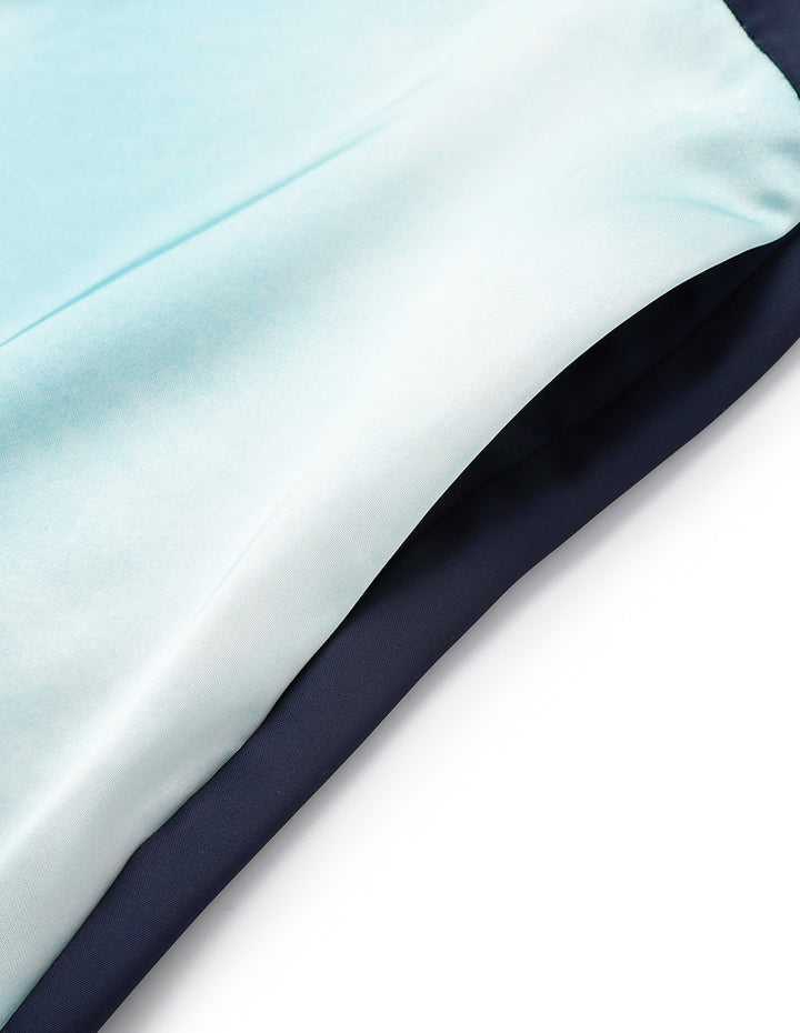 MARYLING V-Neck Sleeveless Printed Empire A-Hem Dress