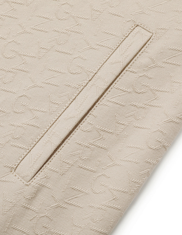 MARYLING Logo Jacquard Half Sleeve Dress