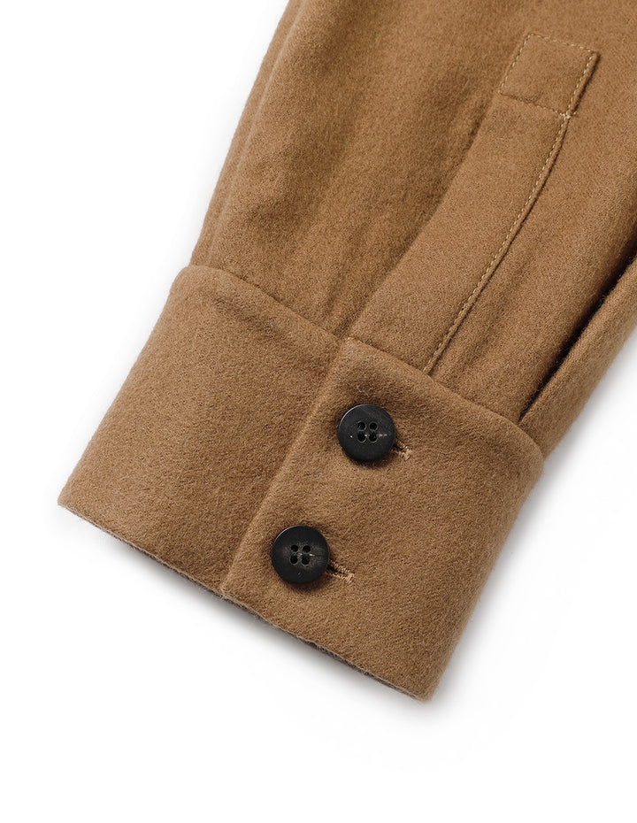 MARYLING Camel Lapel Double-Breasted Blazer