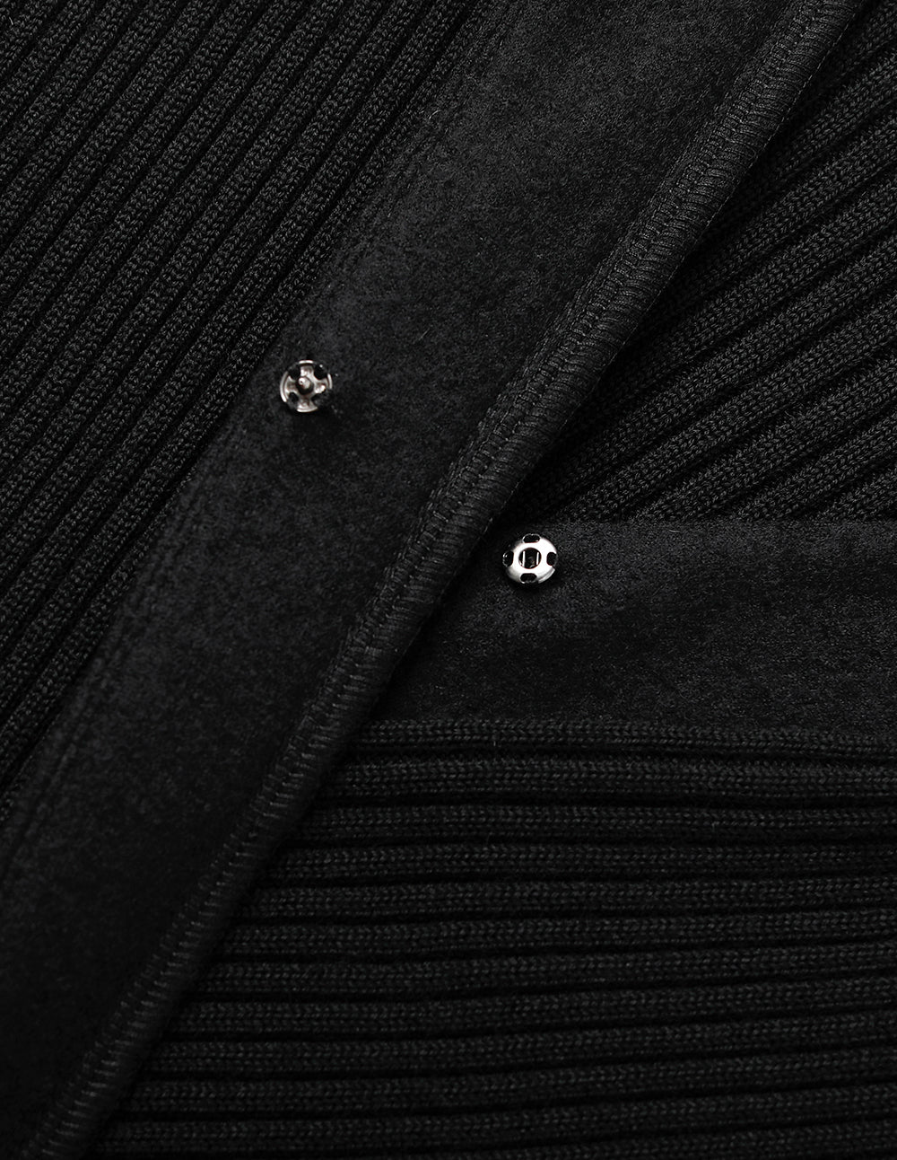 MARYLING Shirt-Collar Wrap Knitted Patchwork Pleated Midi Dress