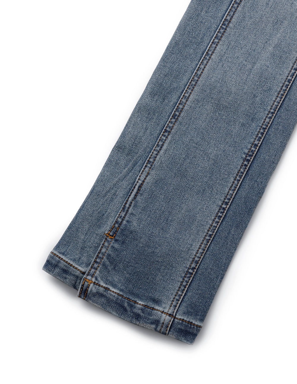 MARYLING High Waist Slit Straight Denim Blue Jeans