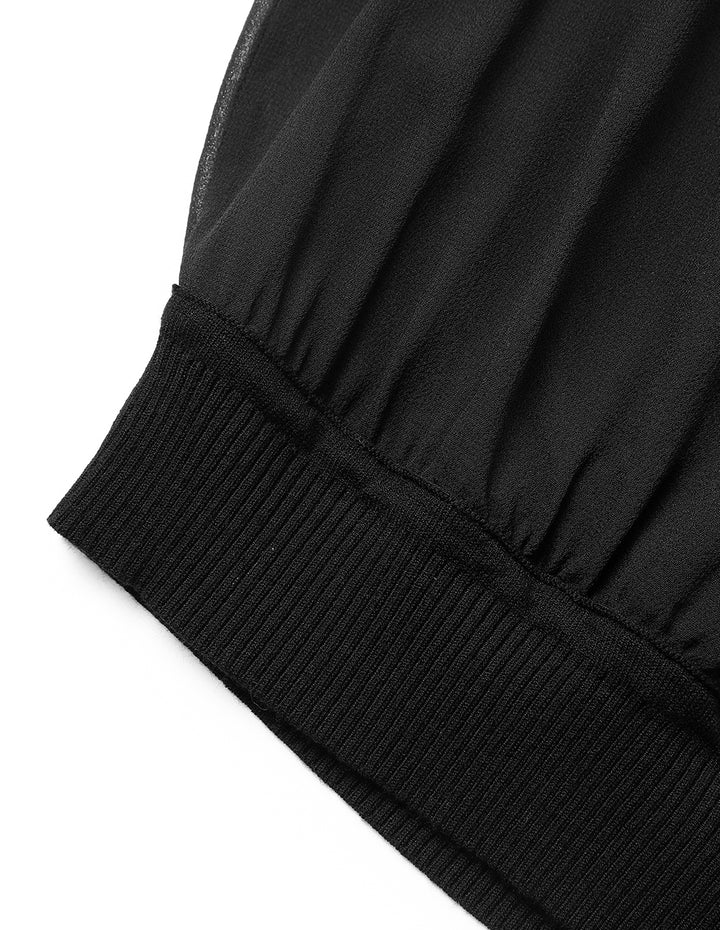 MARYLING Silk Georgette Needlework With Top