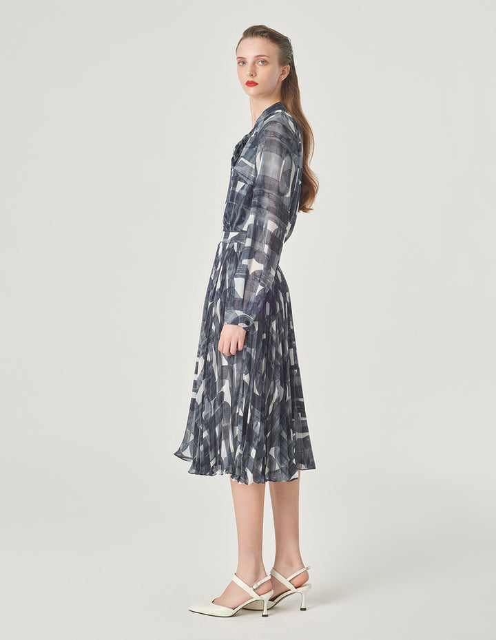 MARYLING Printed Sun Pleated Skirt