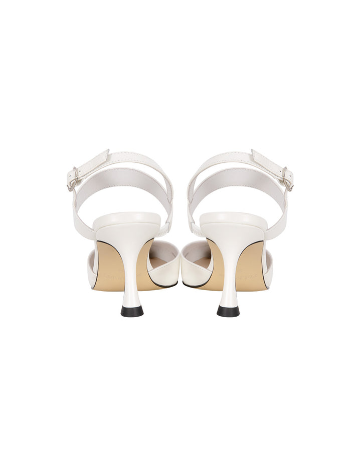 MARYLING Classic White Leather High Heels
