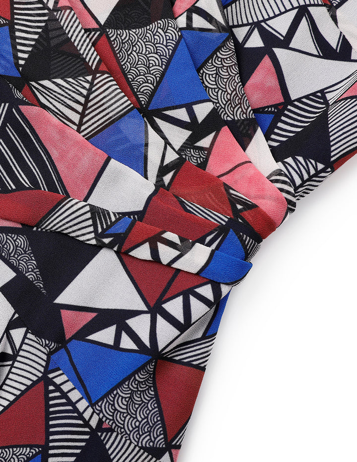 MARYLING V-Neck Printed Dress