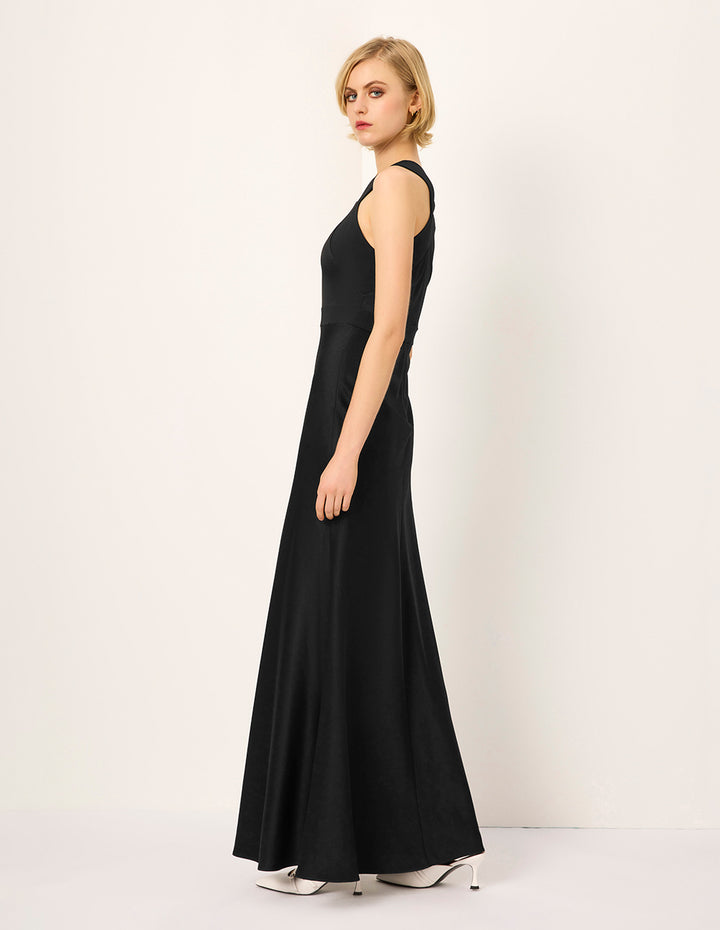 MARYLING V-Neck Sleeveless Empire-Waist Formal Evening Gown Dress