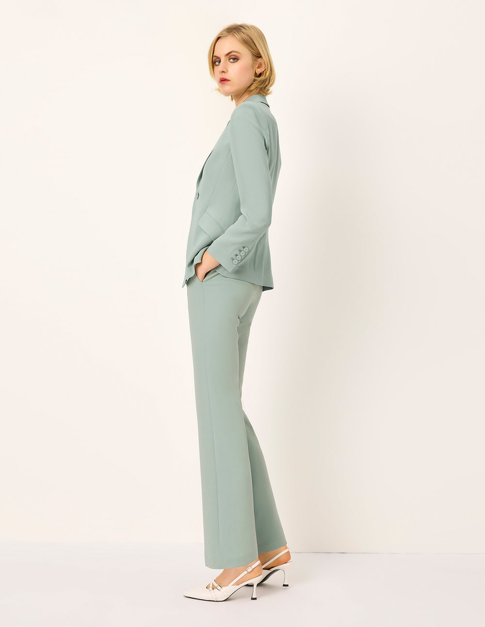 MARYLING Slim Straight Leg Trousers