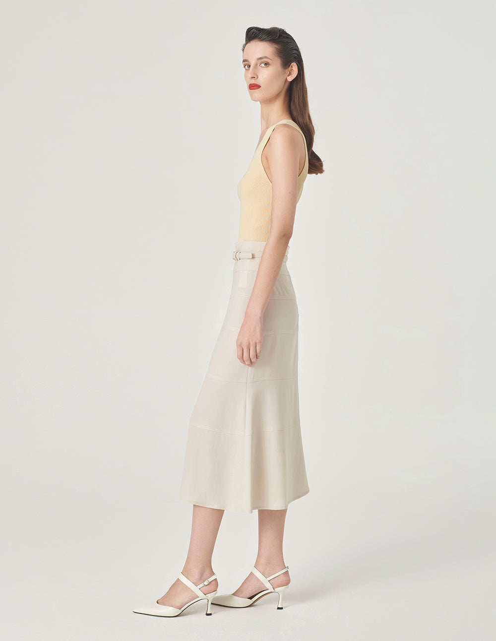 MARYLING Slit High Waist Fishtail Skirt