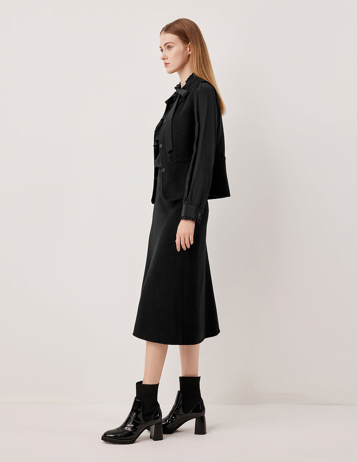 MARYLING Round Neck Sleeveless Knit Vest