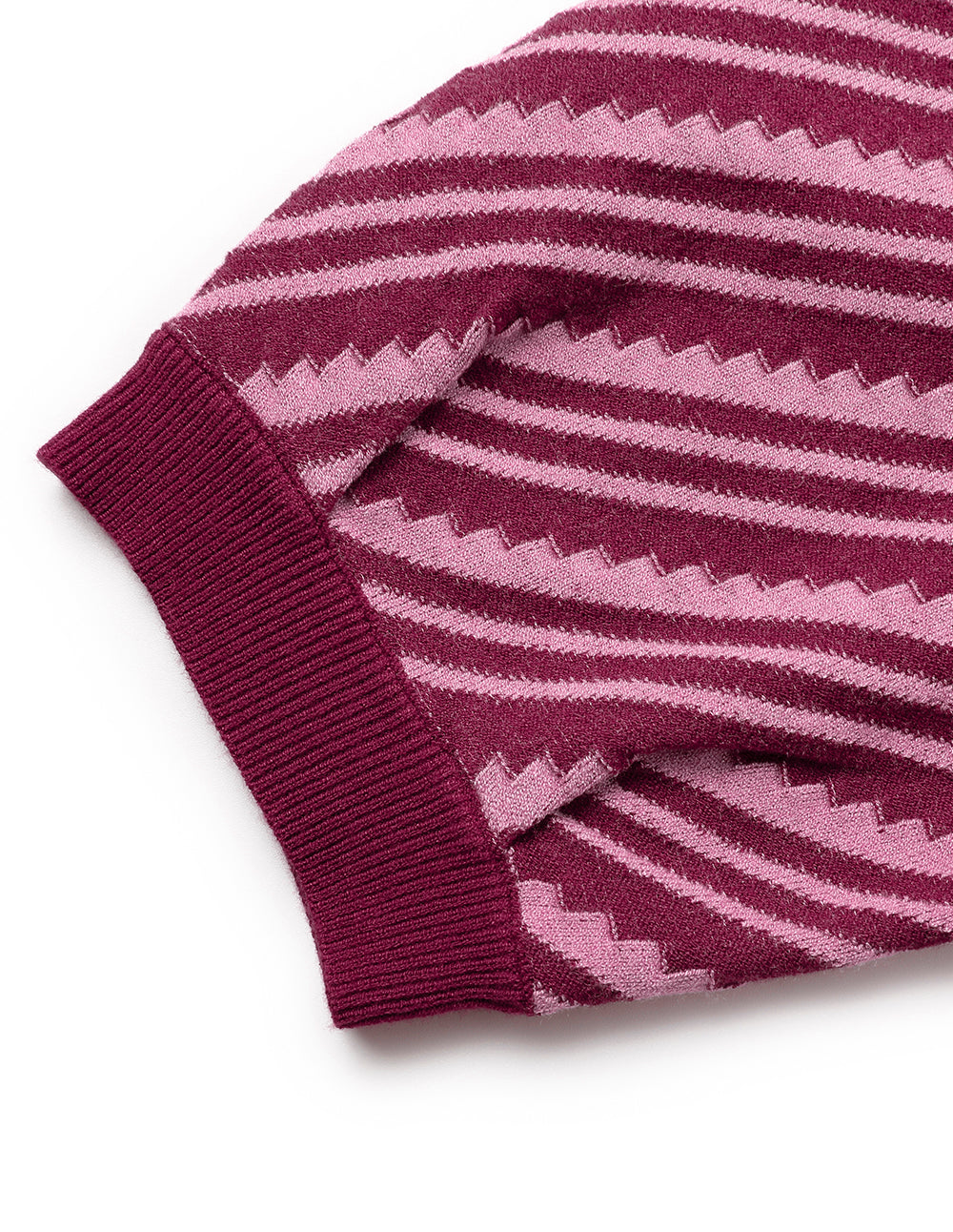 MARYLING Cranberry V-Neck Knitted Cardigan