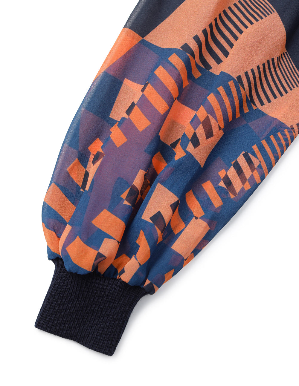 MARYLING Knitted Splicing Printed Floral Plated Midi Shirt Dress