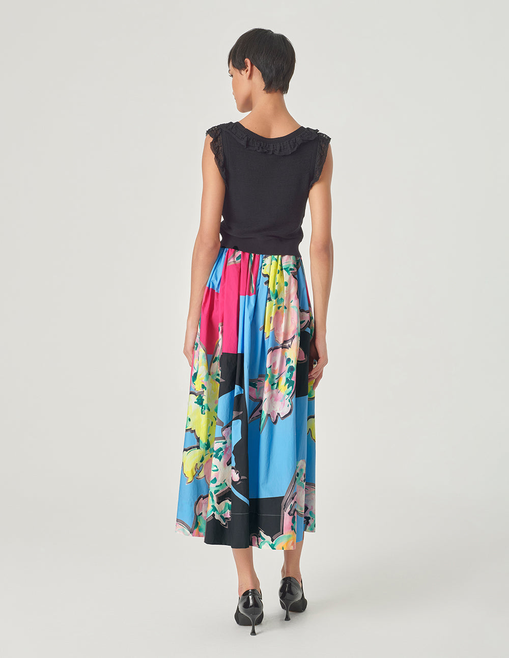 MARYLING Cotton Art Print Skirt