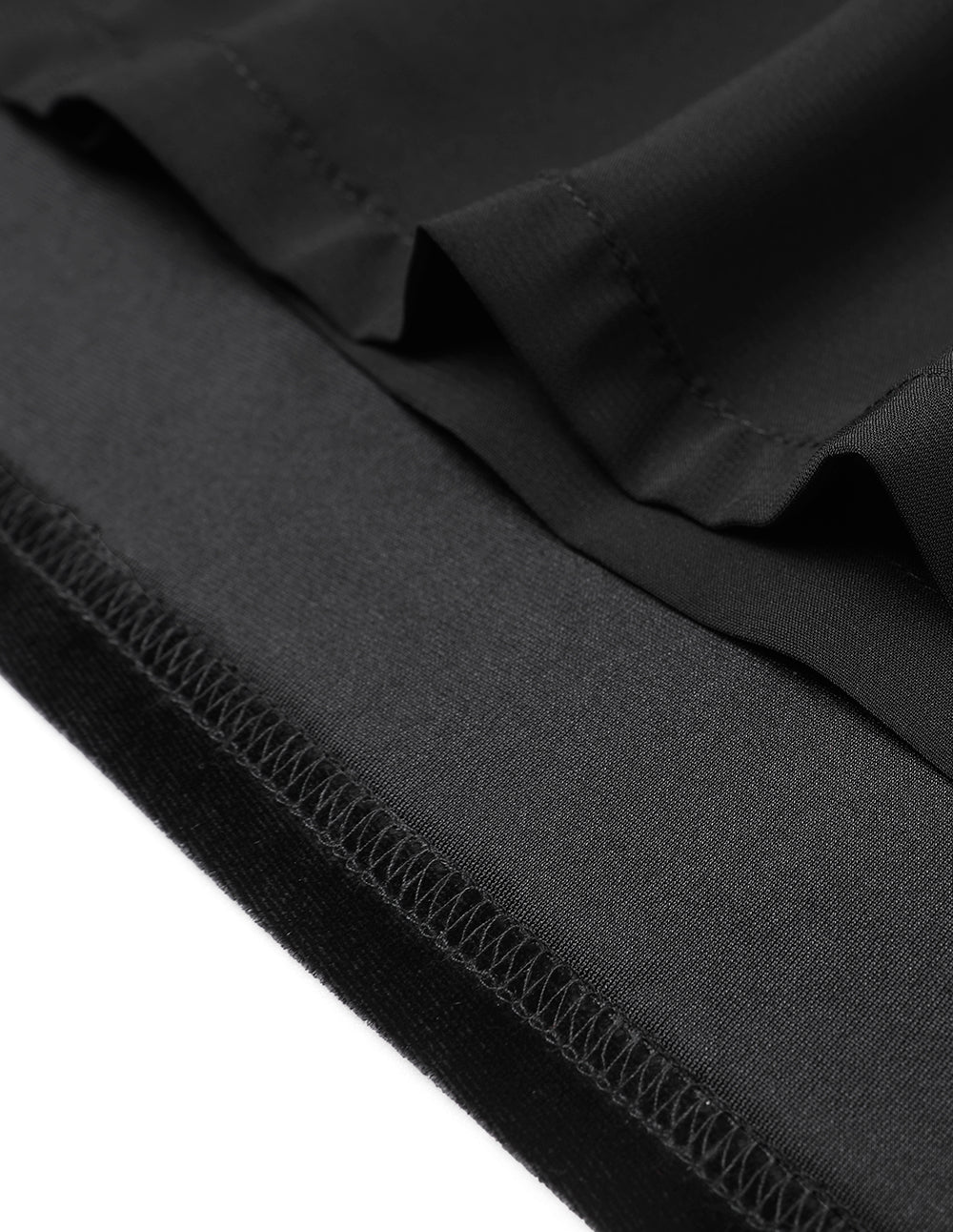 MARYLING V-Neck Black Velvet Dress