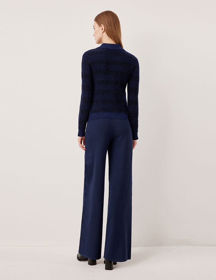 MARYLING High-Waisted Loose Fit Knit Wide Leg Pants