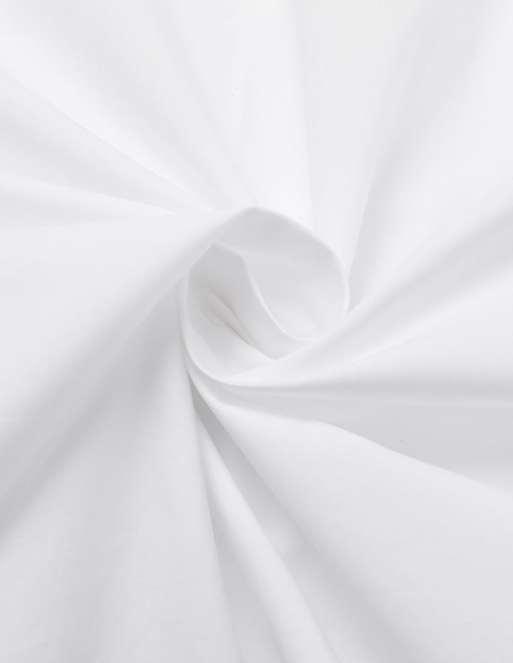 MARYLING Collar Long Sleeve 100% Cotton White Blouse