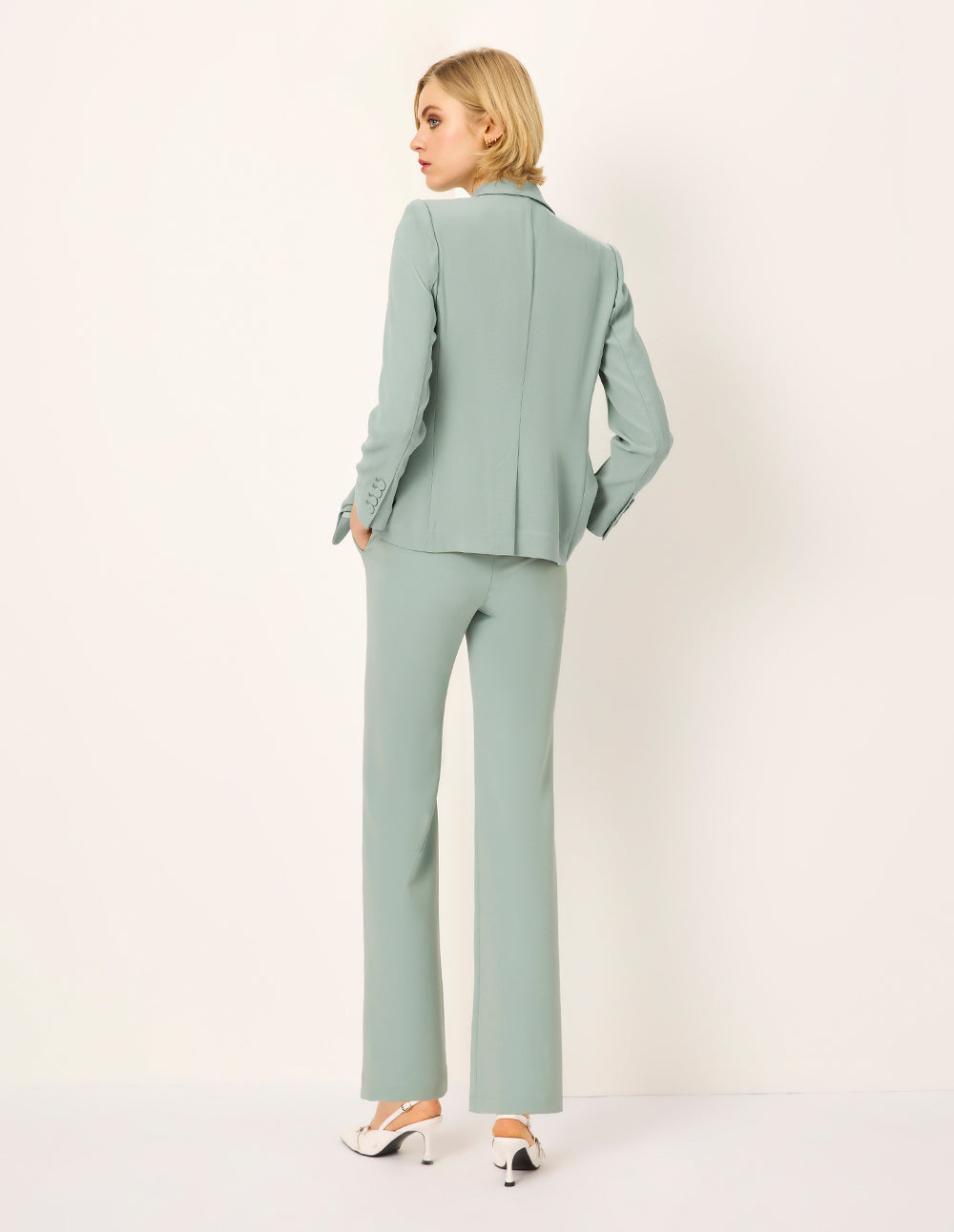 MARYLING Slim Straight Leg Trousers