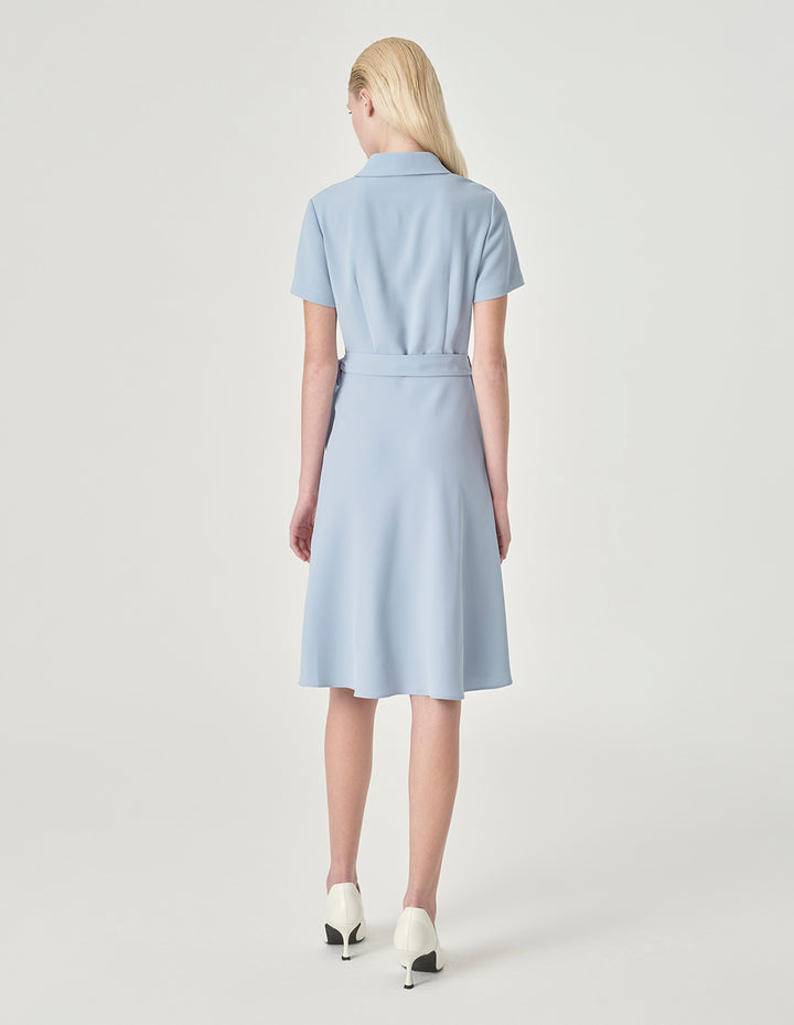 MARYLING Short-Sleeve Strappy Wrap Dress