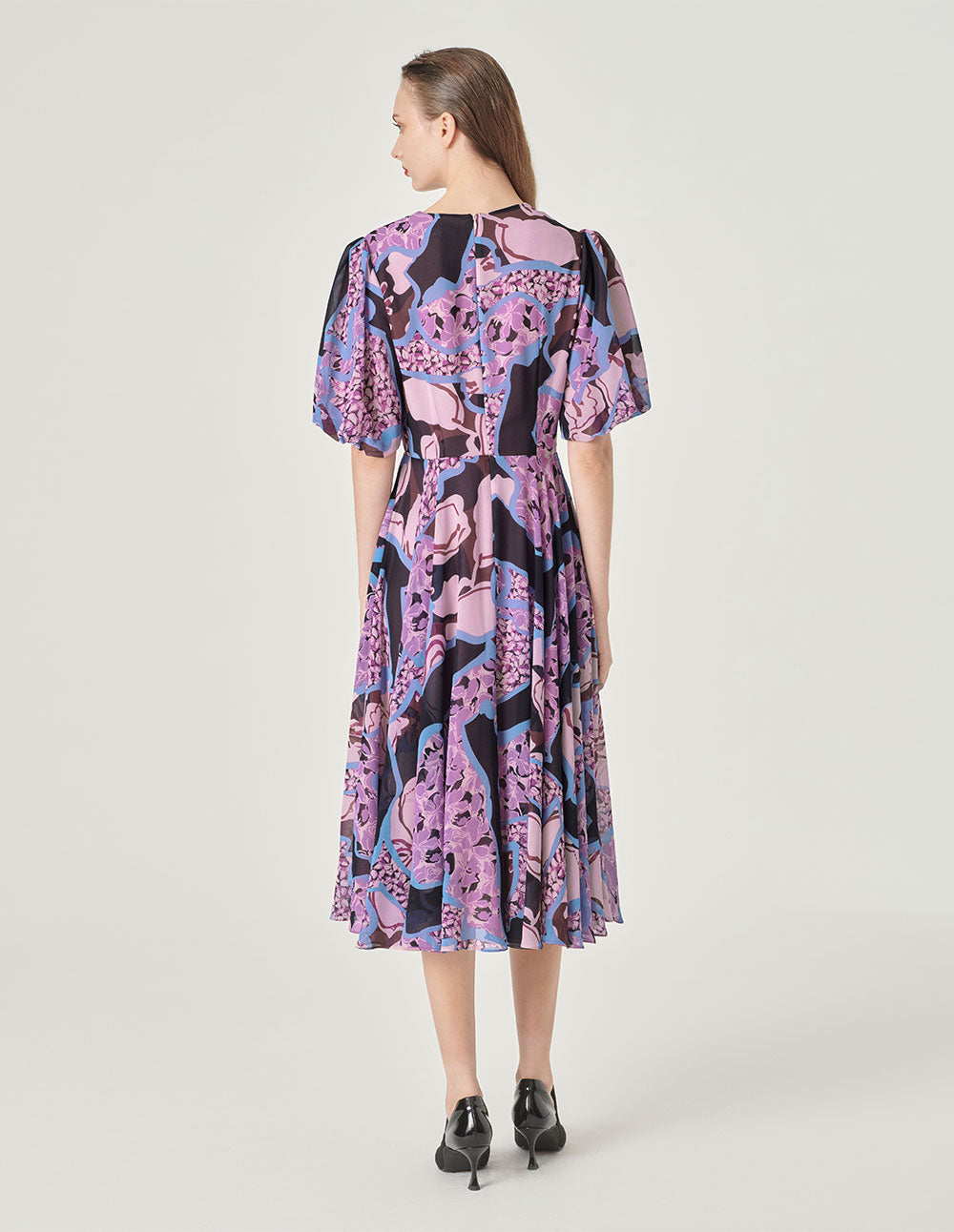 MARYLING V-Neck Printed Dress
