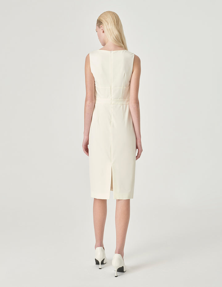 MARYLING U-Neck Sleeveless Empire Waist Dress