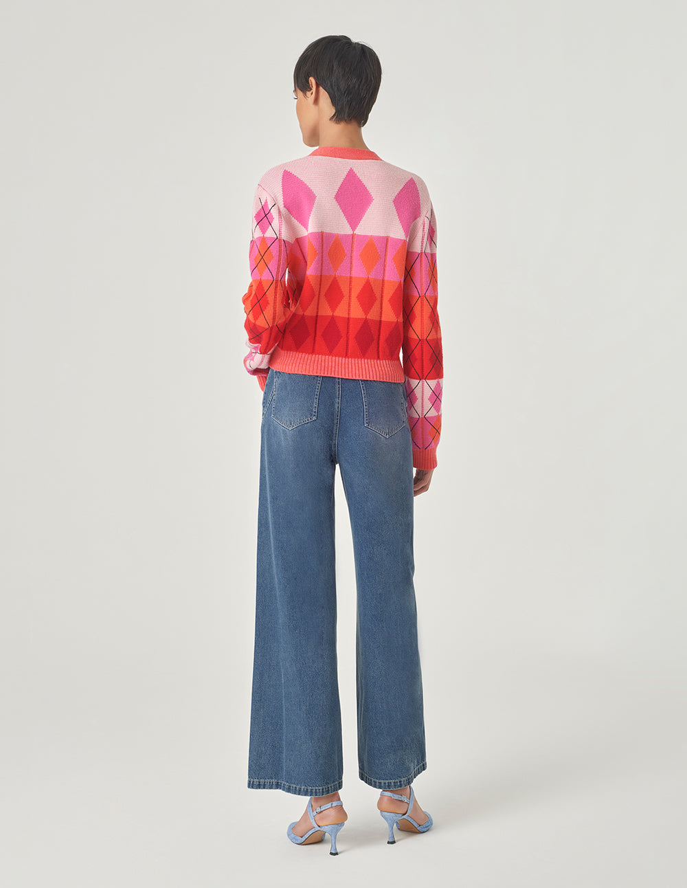 MARYLING Denim Blue Loose Fit Denim Trousers