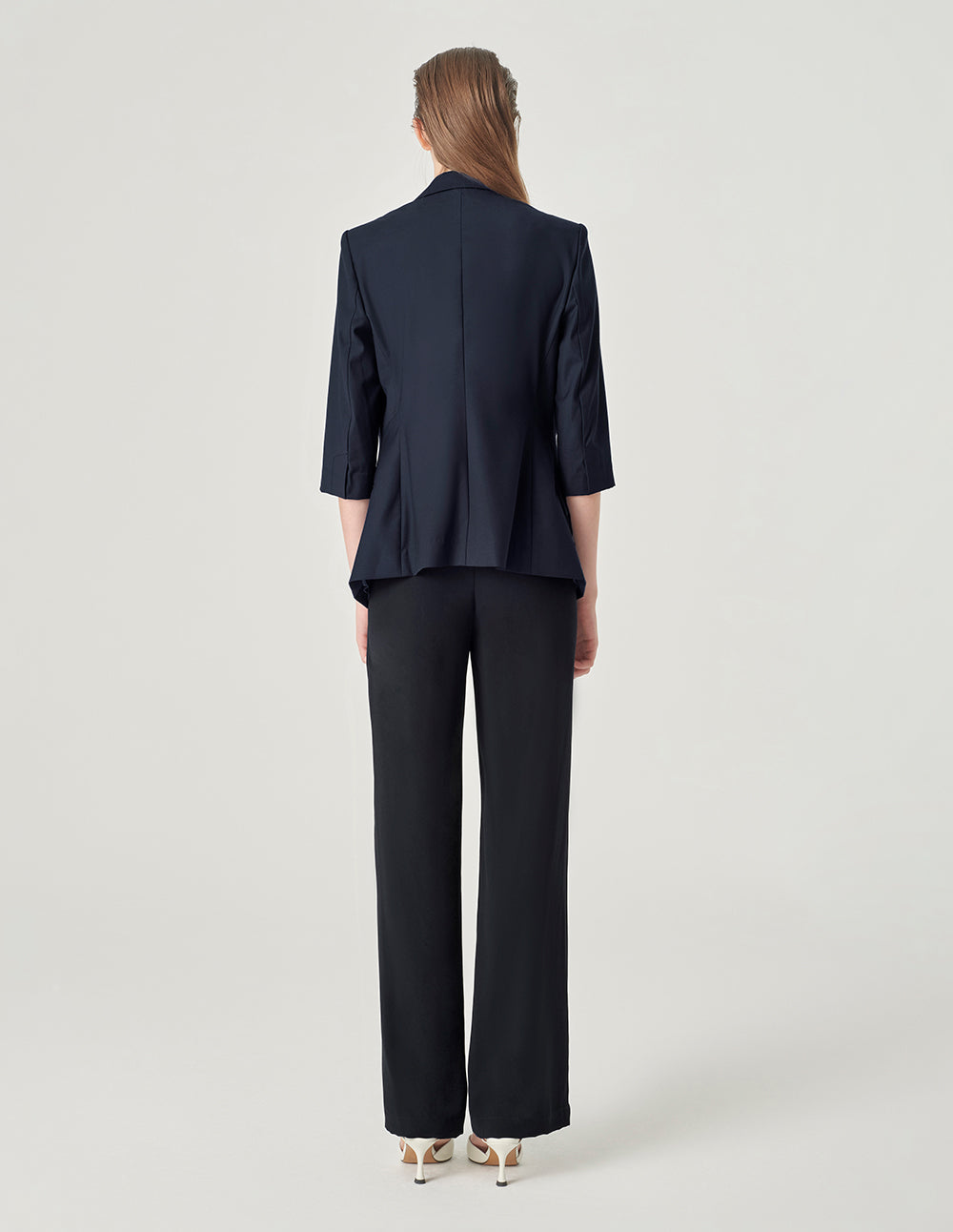 MARYLING Classic Peaked Lapel Single-Breasted Blazer