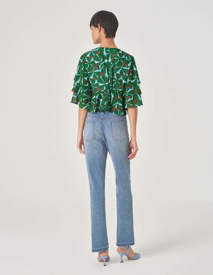 MARYLING Printed Crop Top