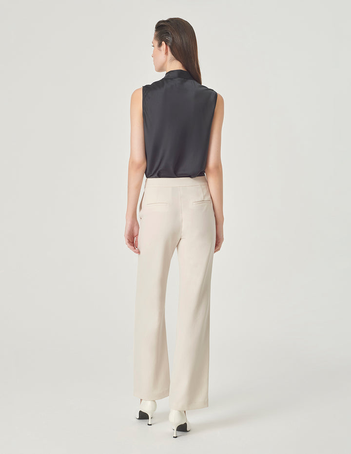 MARYLING Beige Straight-Leg Suit Pants