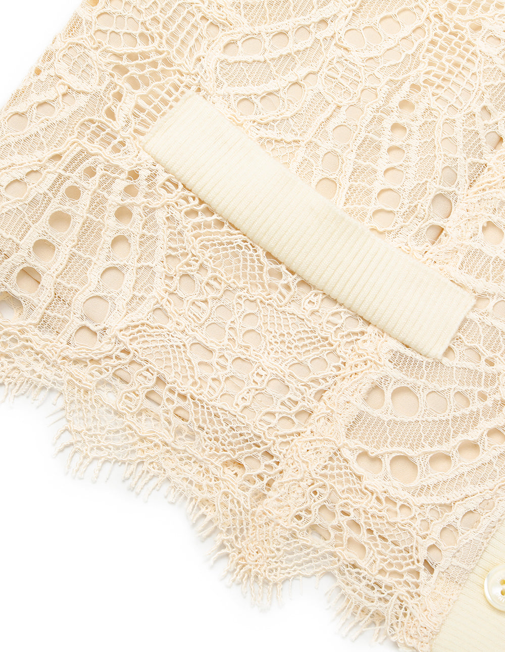 MARYLING V-Neck Long-Sleeve Lace Cropped Cardigan