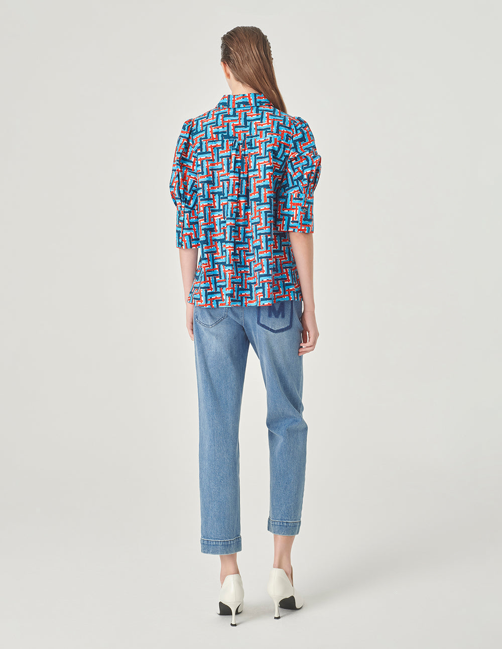 MARYLING Plaid A-Line Loose Top