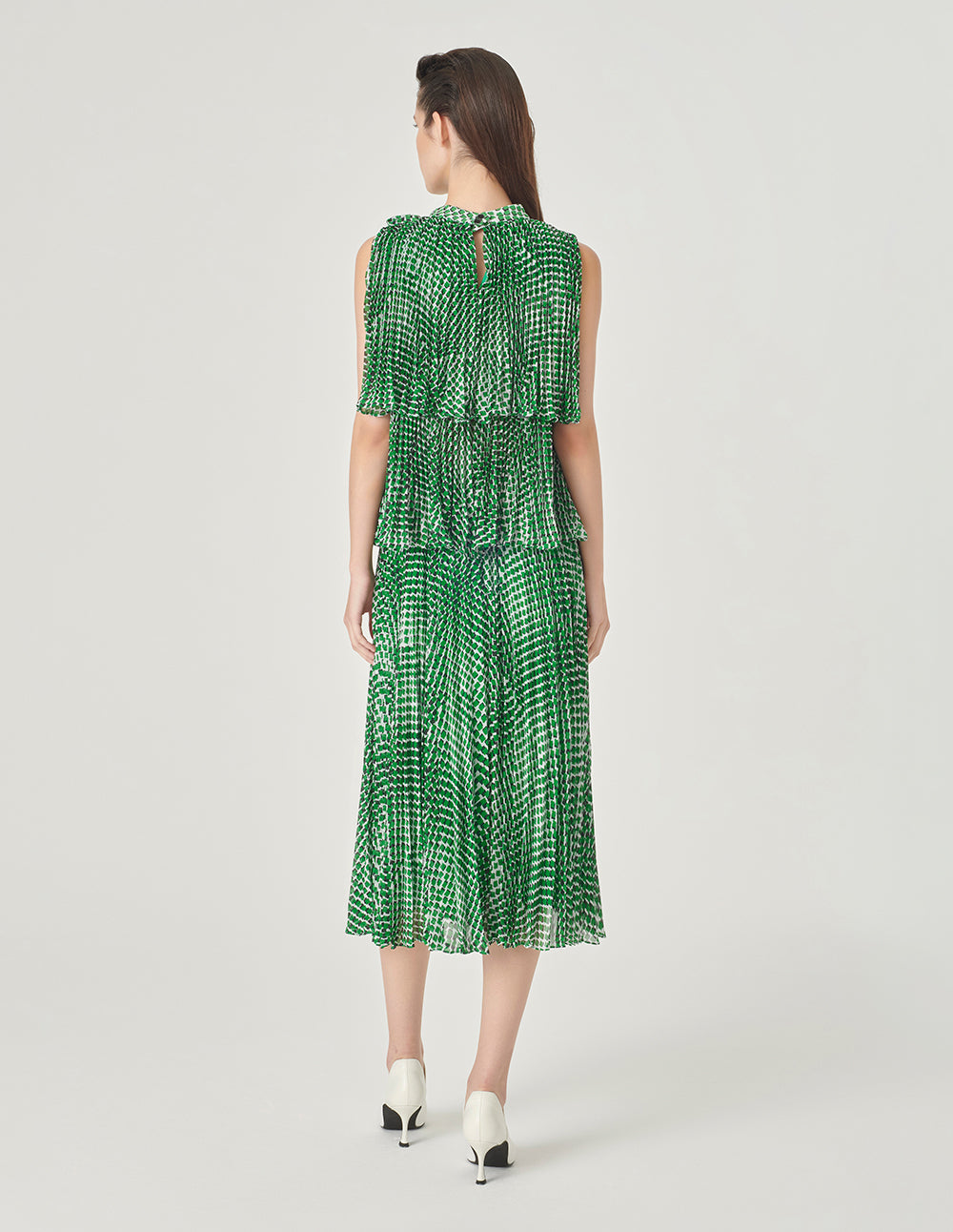 MARYLING Pleated Printed Skirt