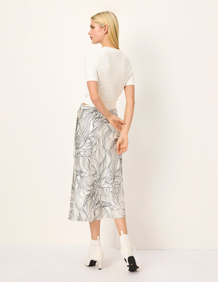 MARYLING Round Neck Short Sleeve Slim Fit Knit Top