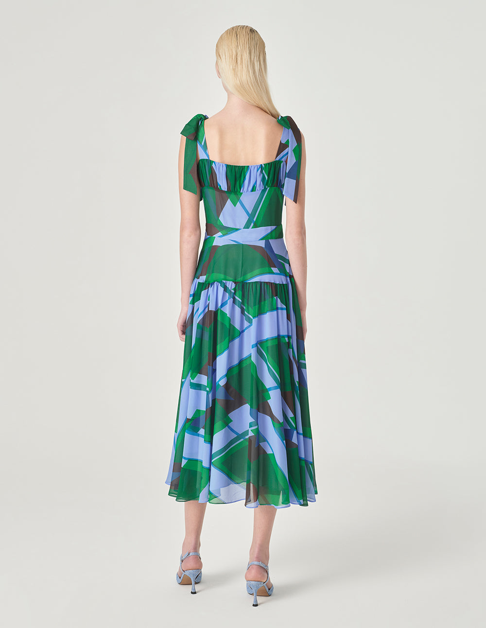 MARYLING A-Line Printed Dress With Shoulder Straps